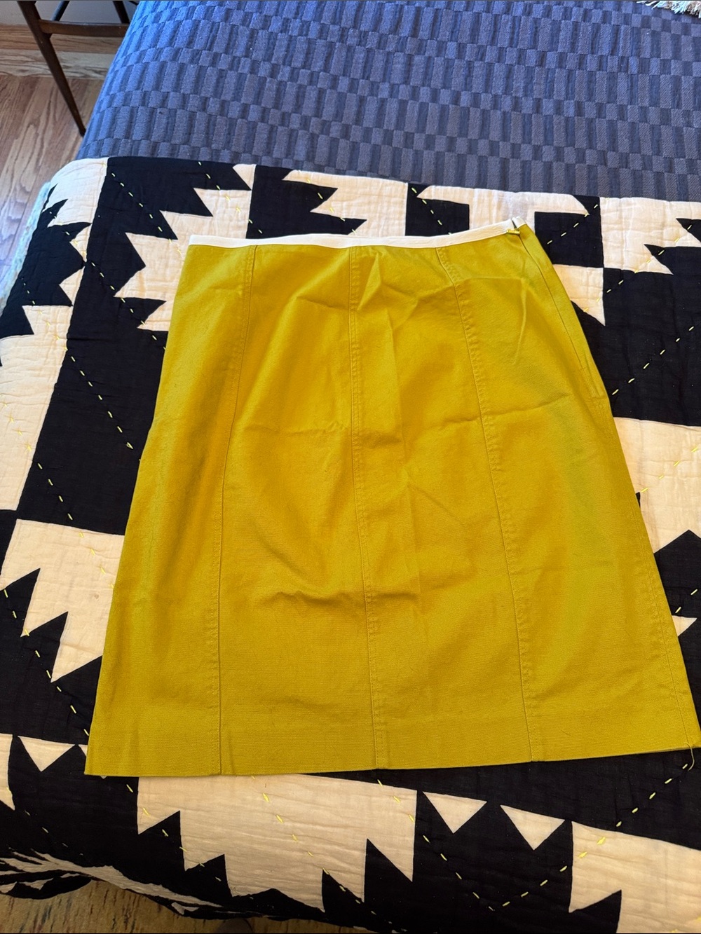 DownEast Mustard Yellow Pencil Skirt
